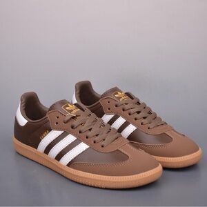 Adidas Samba Brown and White Sneakers